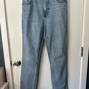 Abercrombie & Fitch Light Blue High-Rise Slim Straight Women's Jeans Size 28